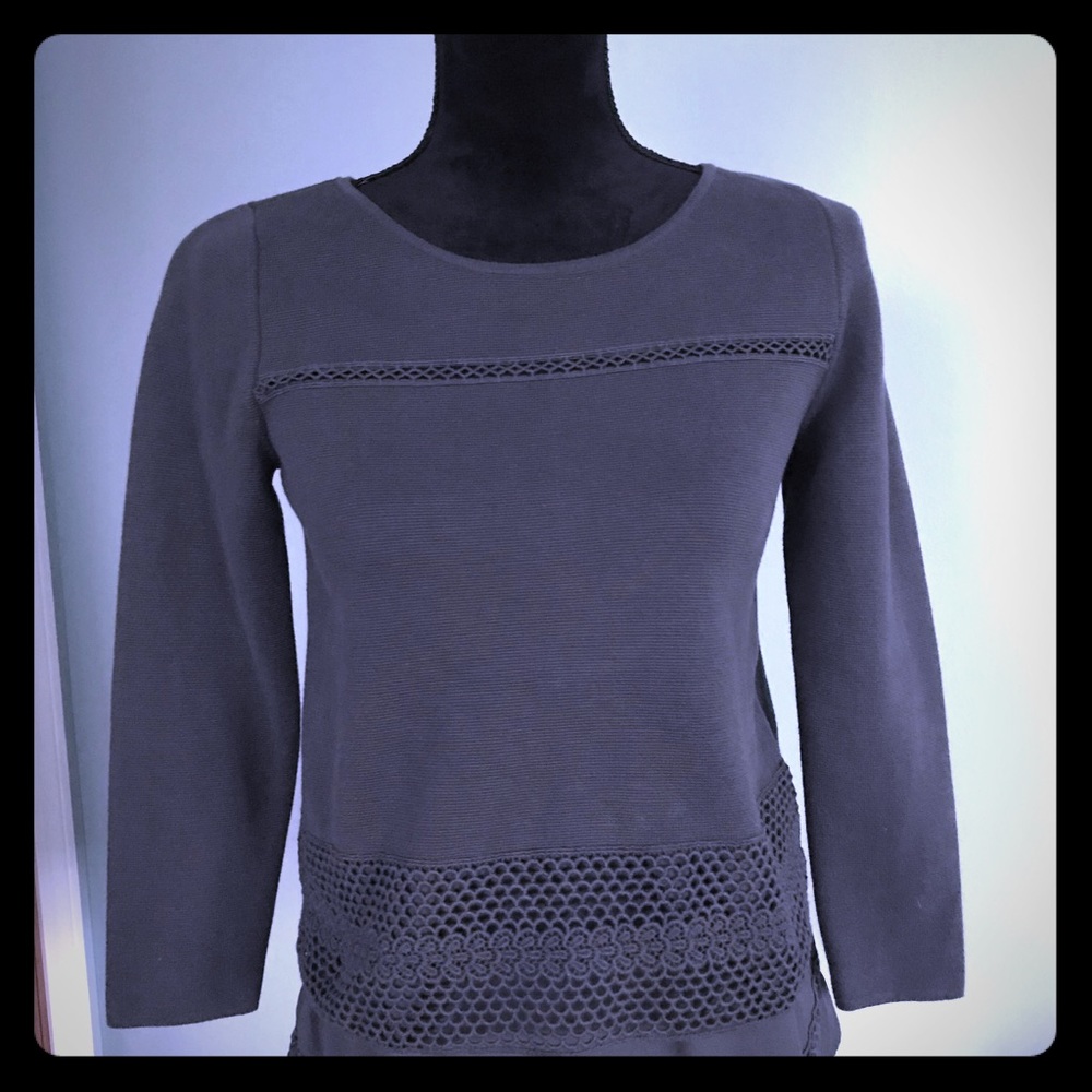 LOFT Gray Extended Length Sweater
